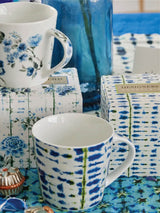 Next Designers Guild Set of 4 Indigo Suzuri Porcelain Mugs 420ml- Buy online at McGrocer