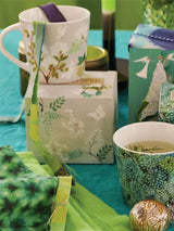 Next Designers Guild Set of 4 Celadon Fleur Orientale Porcelain Mugs 420ml- Buy online at McGrocer