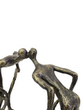 Libra Interiors bronze smooching cyclist sculpture, 28cm height, UK version