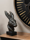 Libra Interiors bronze Albert rabbit head sculpture 40.5cm height, UK version