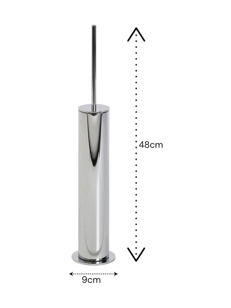 Showerdrape Chrome Belgravia toilet brush and holder (British brand)