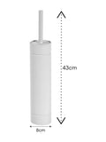 Showerdrape White Draco Slimline Toilet Brush and Holder (British brand)