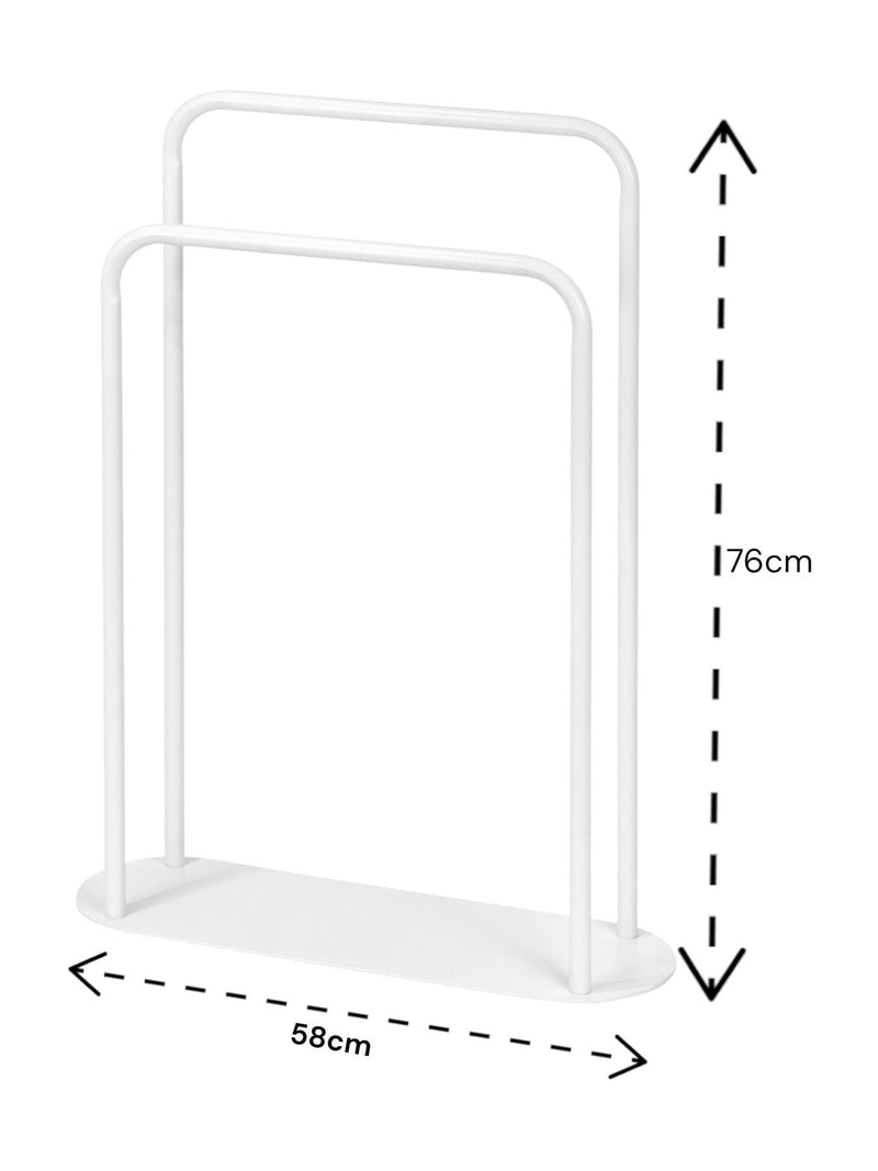 Showerdrape White Aspen Freestanding Towel Storage Stand (British brand)