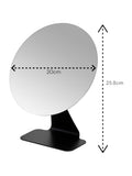 Showerdrape black round vanity mirror 26cm x 20cm (British brand)