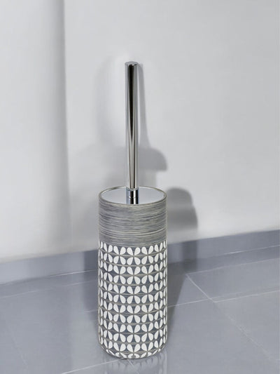 Next Showerdrape Grey Ravello Geo Toilet Brush- Buy online at McGrocer