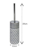 Showerdrape Grey Ravello Geo toilet brush (British brand)