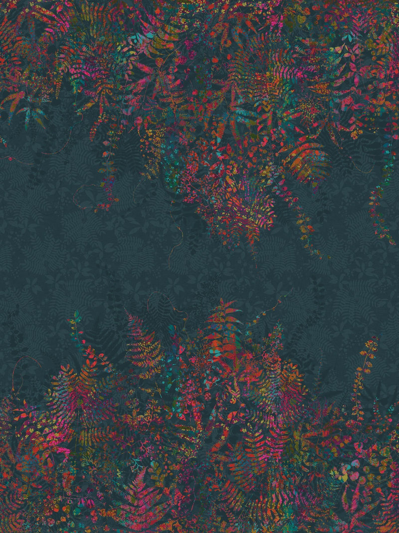 Clarissa Hulse rainbow wallpaper sample A4 cascading kaleidoscope mural, UK version