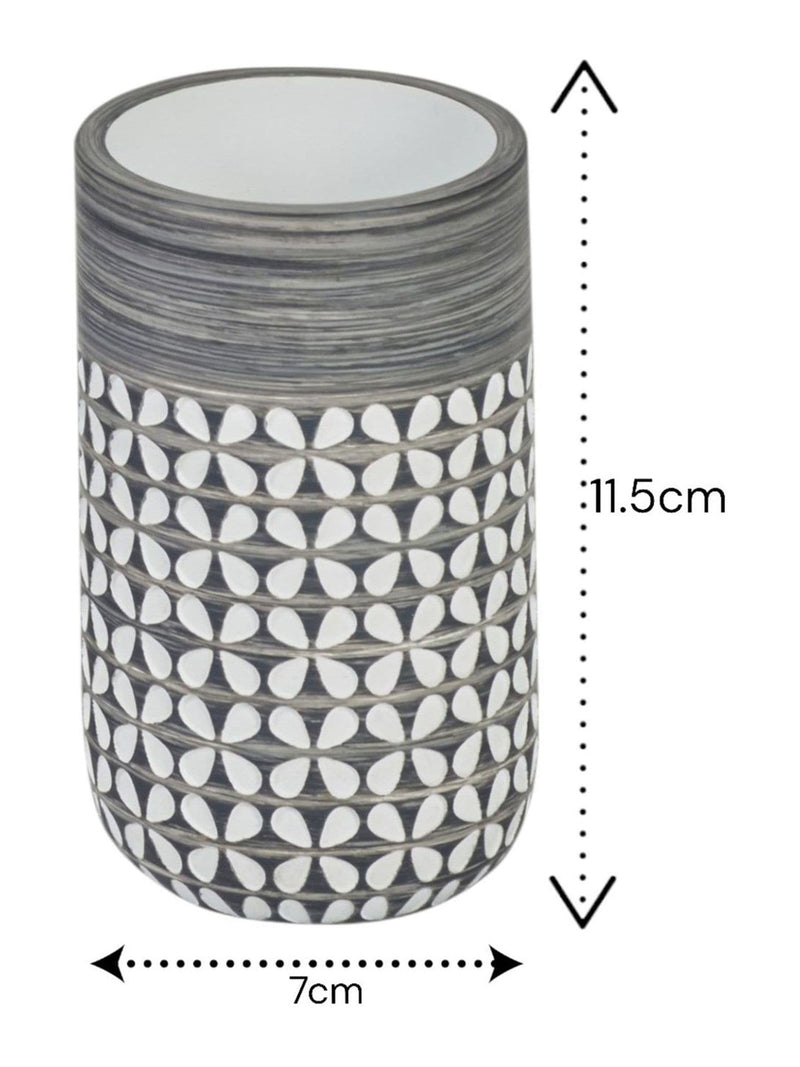 Showerdrape Ravello Geo Tumbler grey white, UK version