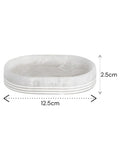 Showerdrape Bianco Frost Onyx resin soap dish (British brand)