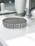 Showerdrape Grey Ravello Geo soap dish (British brand)