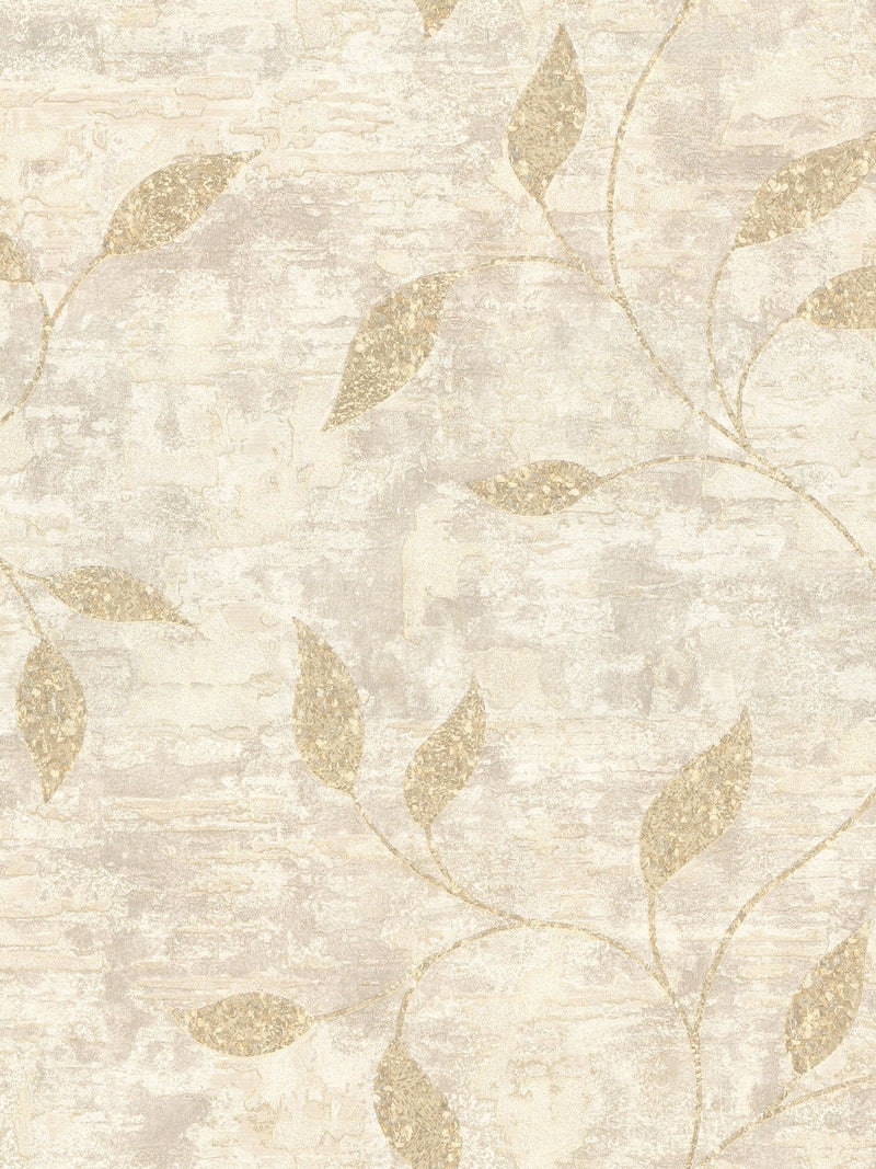 Graham & Brown cream ornamental wallpaper sample, imported from the UK