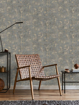 Next Graham & Brown Steel Gold Boutique Ornamental Texture Wallpaper Sample A4- Buy online at McGrocer