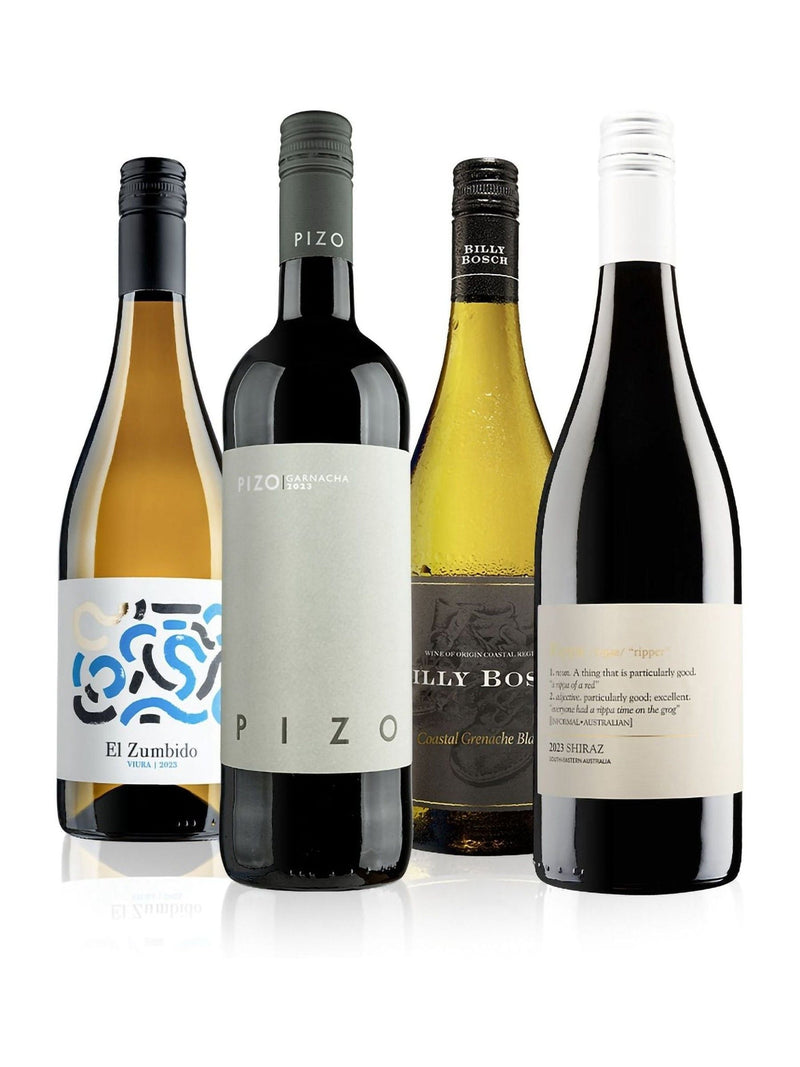 Virgin Wines mixed four bottle wine selection (British brand)