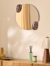 Next MADE.COM Brown Davi Marble Effect Resin Mirror- Buy online at McGrocer