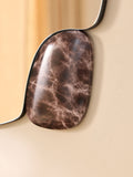 MADE.COM Brown Davi marble effect mirror 20x50cm - British product