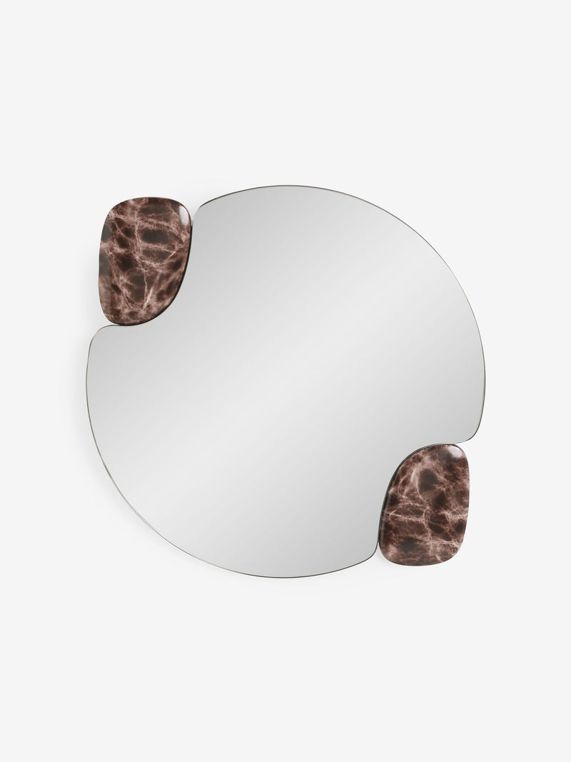 MADE.COM Brown Davi marble effect mirror 20x50cm - British product
