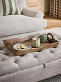 Wooden tray Albury brown 60cm, imported from the UK