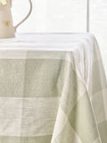 Sophie Allport Sage Green Gingham Linen Tablecloth