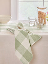 Next Sophie Allport Sage Green Linen Gingham Napkins Set of 4- Buy online at McGrocer