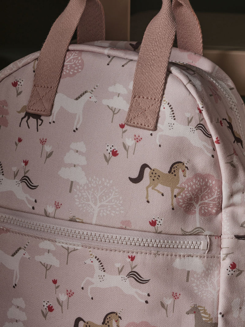 Sophie Allport pale pink pony backpack - British product