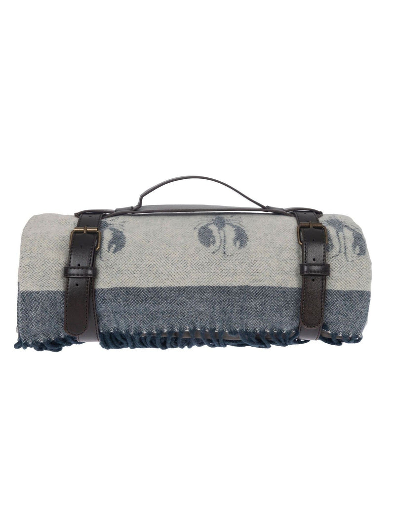 Sophie Allport blue lobster picnic blanket 148 x 145 cm (British brand)