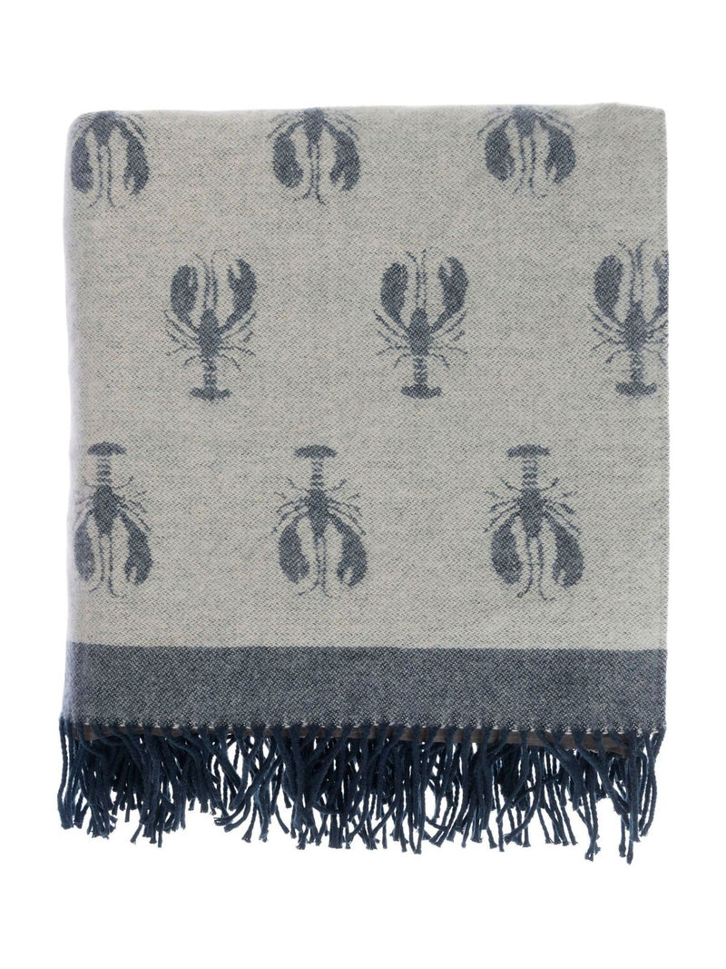 Sophie Allport blue lobster picnic blanket 148 x 145 cm (British brand)