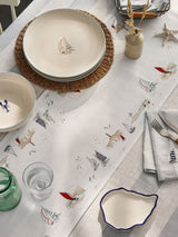Next Sophie Allport Off White Coastal Boats Table Runner 280x35cm- Buy online at McGrocer