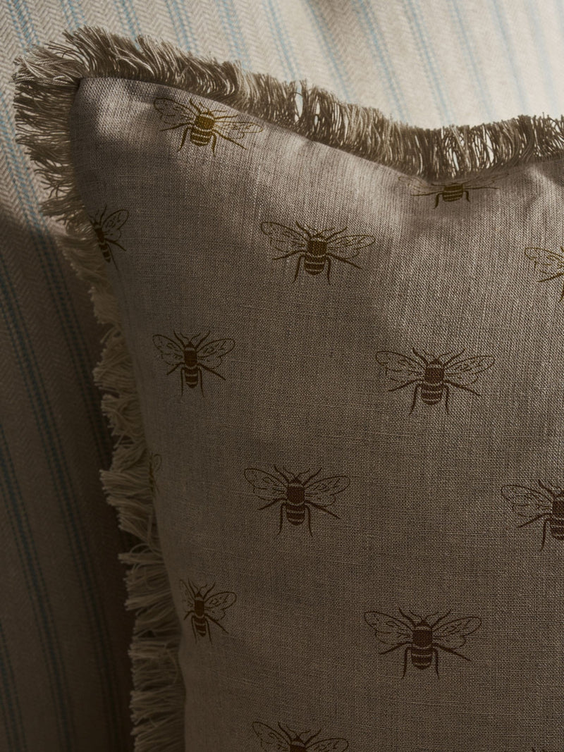 Sophie Allport natural linen bee cushion 50cm - British product