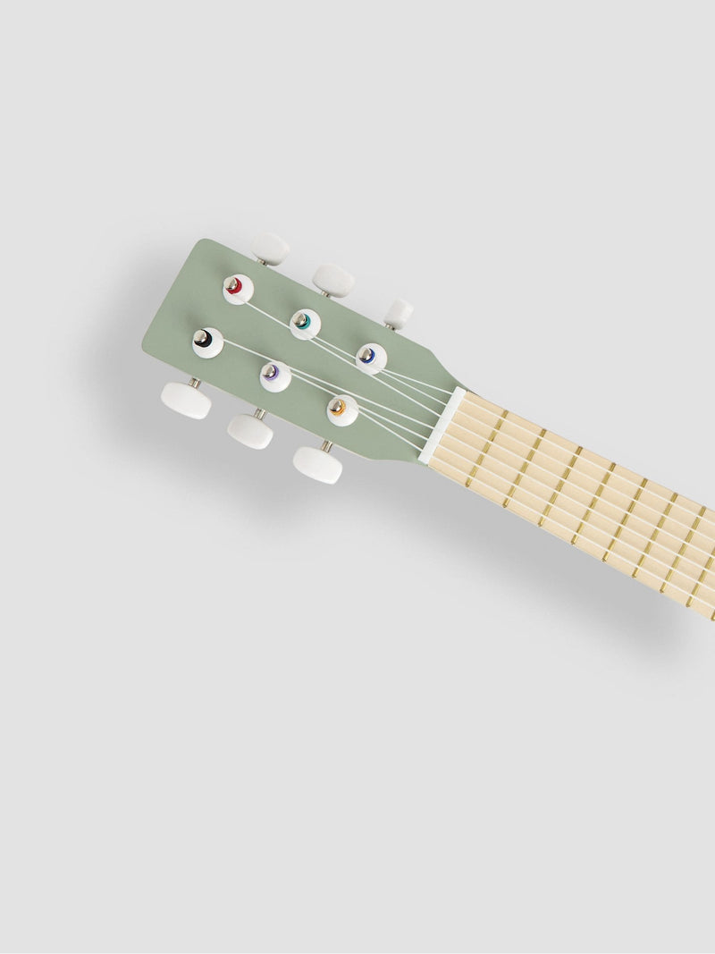 JoJo Maman Bébé wooden toy guitar green 55 cm - British product