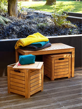 Next La Redoute Intérieurs Acacia Garden Bench and Storage Chest Set- Buy online at McGrocer
