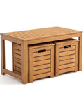 La Redoute Intérieurs acacia garden bench storage set 80cm wide, imported from the UK
