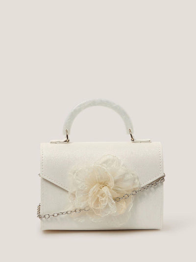 Next Monsoon Natural Organza Flower Glitter Bag- Buy online at McGrocer