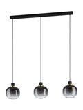 Eglo OILELLA linear glass pendant ceiling light, UK version