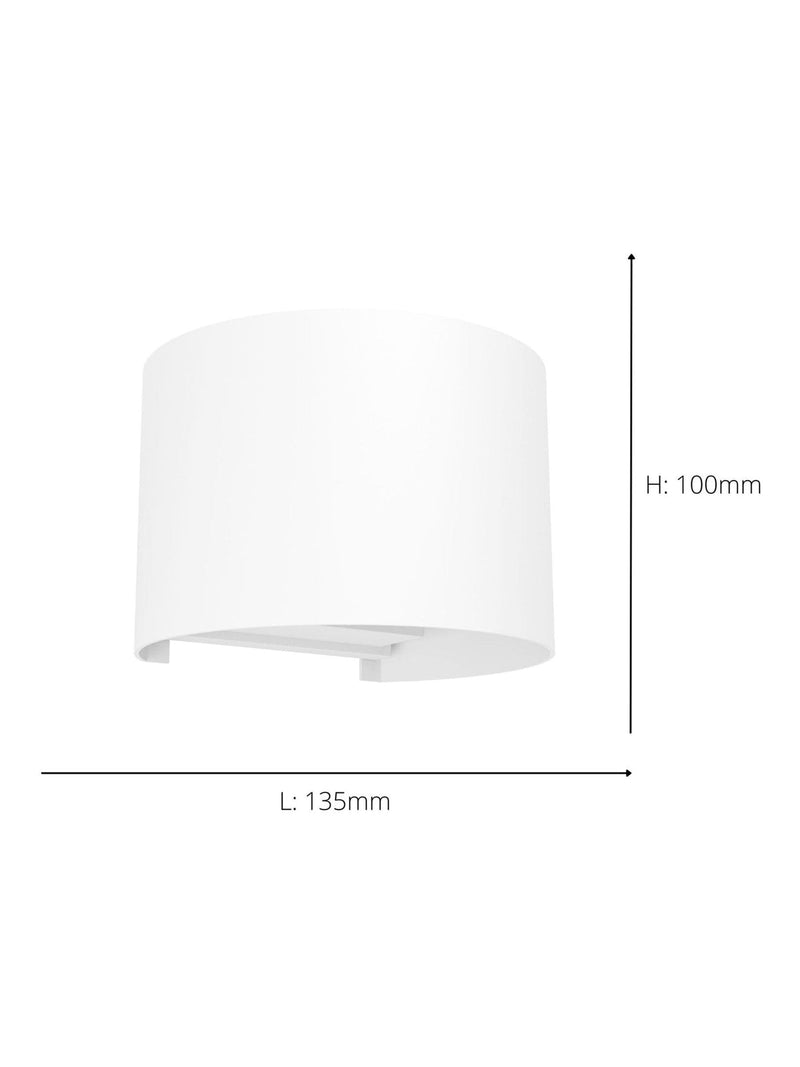 Eglo CALPINO 3 outdoor wall light white aluminium, imported from the UK