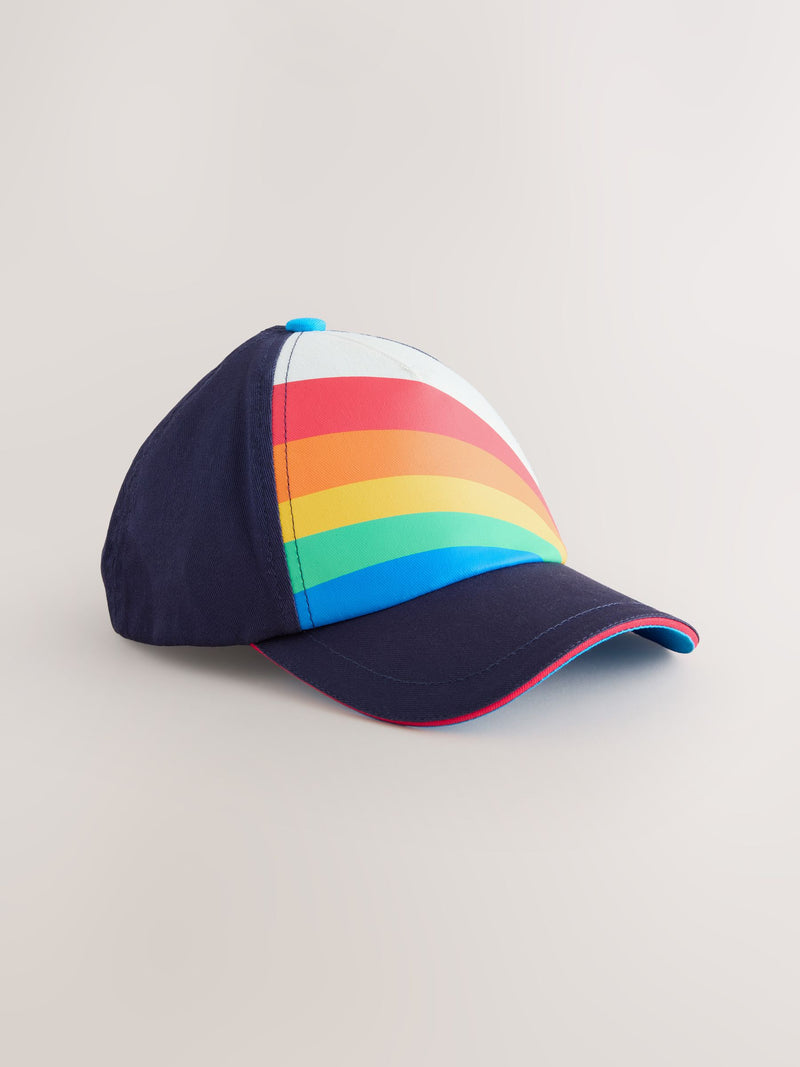 Little Bird navy rainbow stripe baseball cap - British product