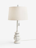 Shabby Chic White Florence table lamp 77cm - British product