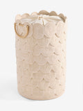 Cream Swirl laundry bag jute cotton lining 55cm - British product