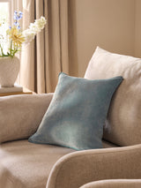 Next Mid Blue Soft Velour Cushion 45cm x 45cm- Buy online at McGrocer