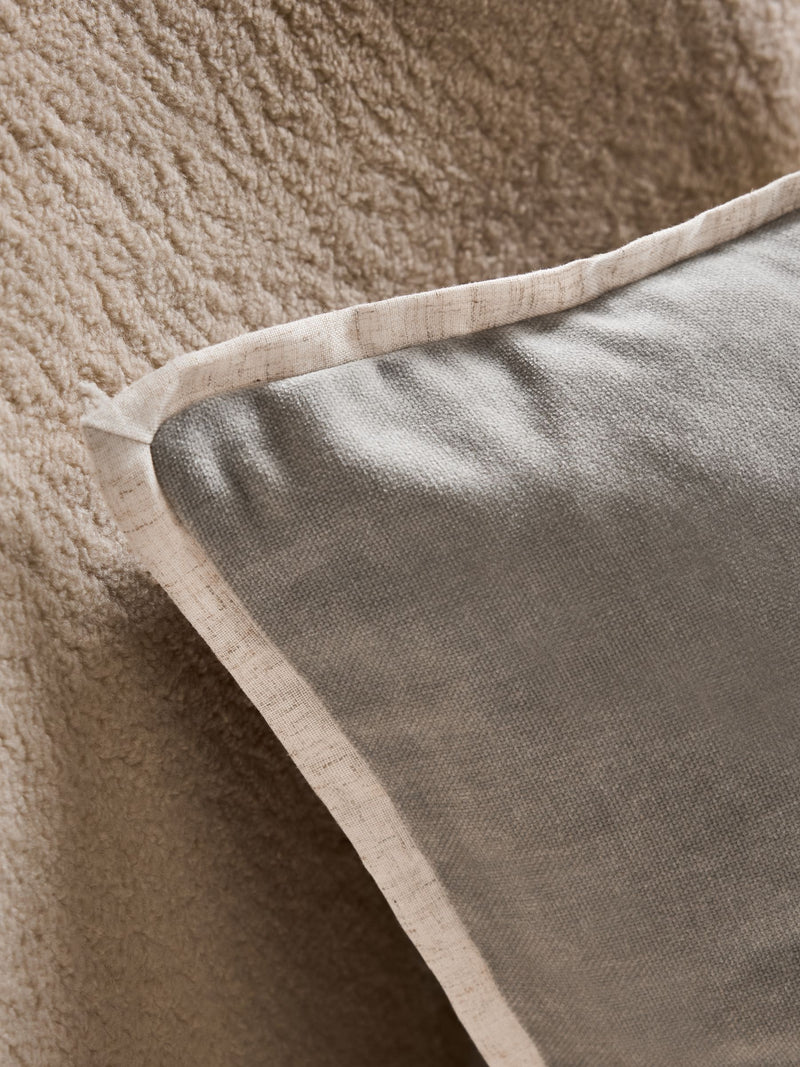 Loxley grey chenille cushion 50 x 50cm, imported from the UK