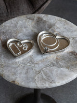Libra Interiors Silver Esme Heart Decorative Plates Set of 2