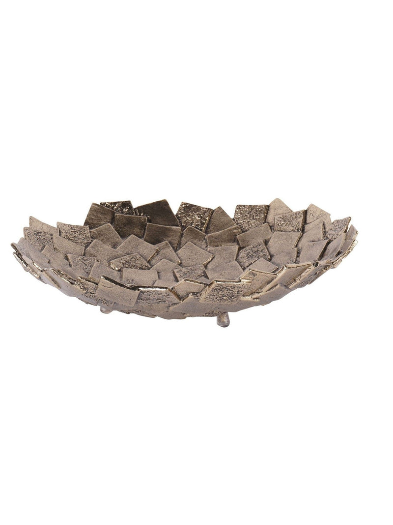 Libra Interiors Gold Montrose cast aluminium platter 41cm, UK version