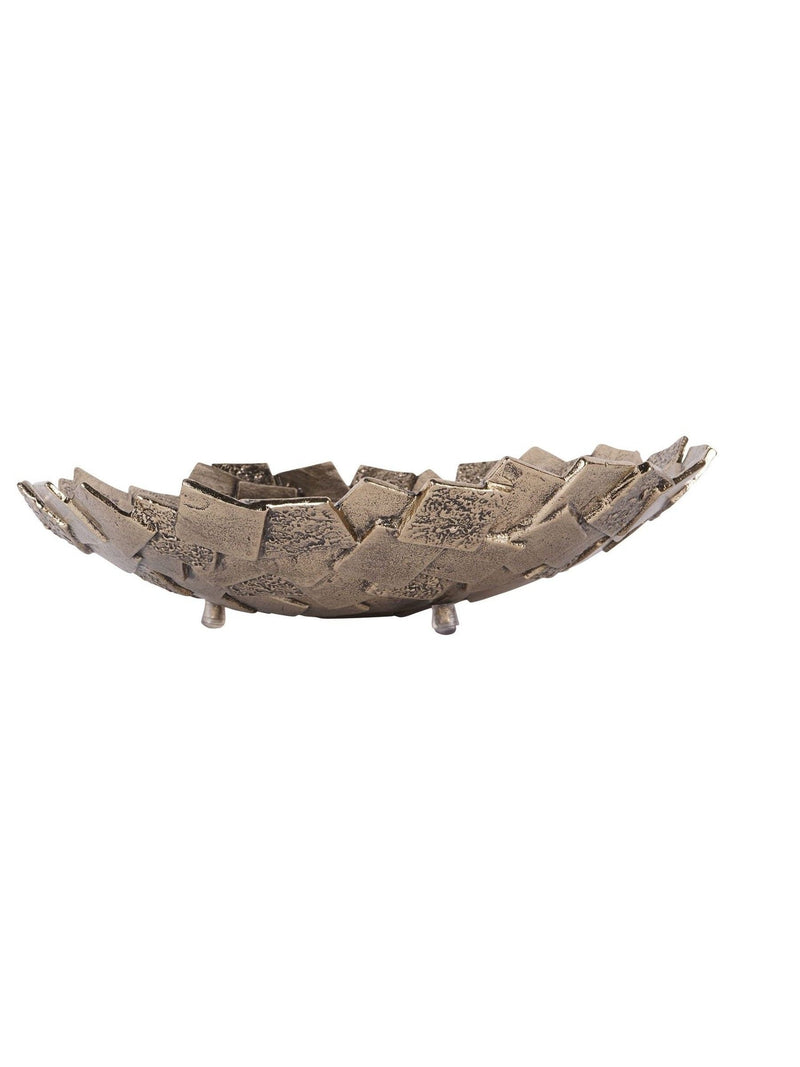 Libra Interiors Gold Montrose cast aluminium platter 41cm, UK version