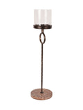 Libra Interiors Rutland brown large hurricane candle holder, UK version