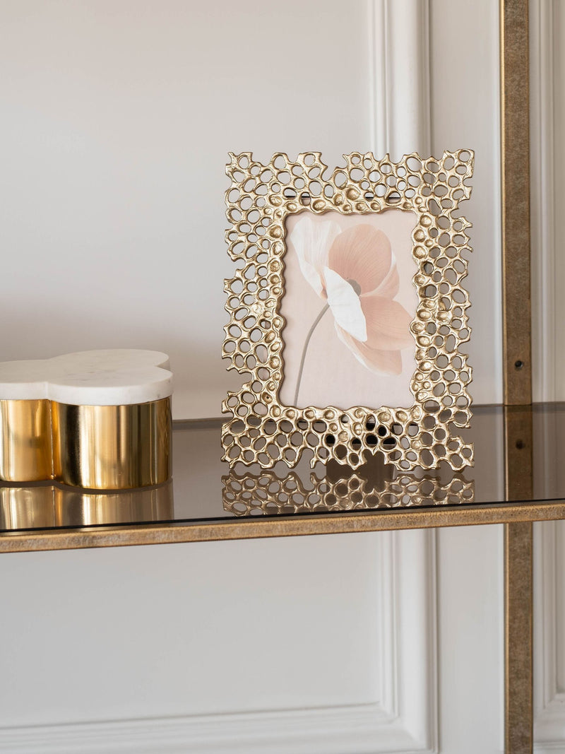 Libra Interiors Gold Miel photo frame 5x7, UK version