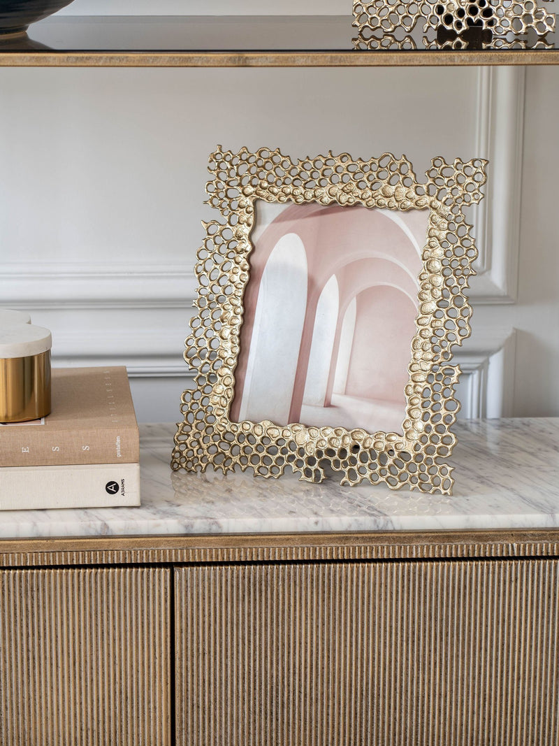 Libra Interiors Gold Miel photo frame 5x7, UK version