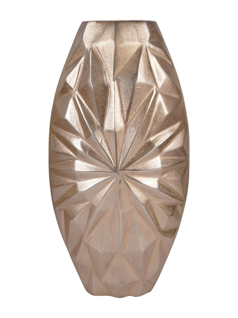 Libra Interiors Gold Hatton Cast Aluminium Vase 40.5cm height, UK version