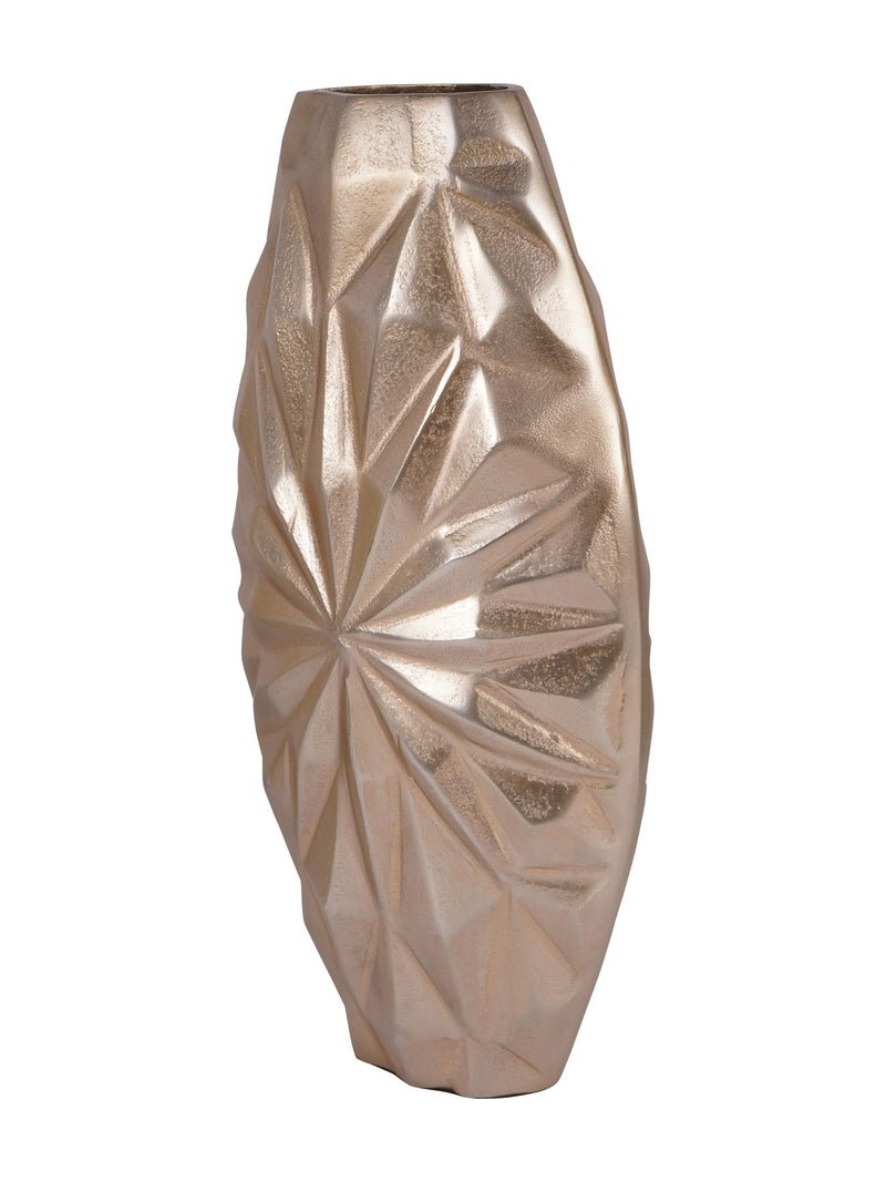 Libra Interiors Gold Hatton Cast Aluminium Vase 40.5cm height, UK version