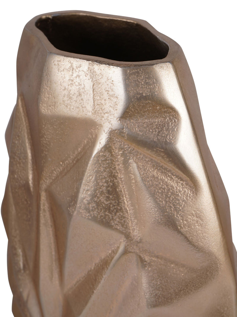 Libra Interiors Gold Hatton Cast Aluminium Vase 40.5cm height, UK version
