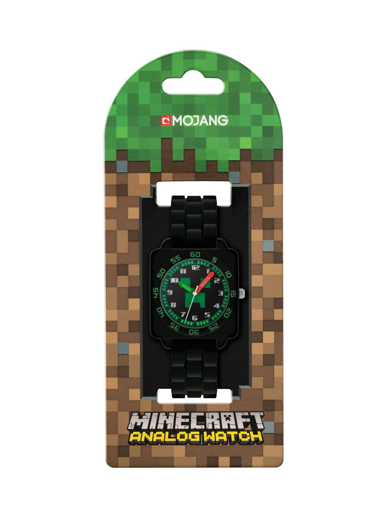 Tikkers Minecraft black silicone strap watch (British brand)