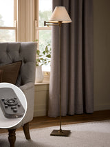 Next Kempton Brass Rechargeable Swing Arm Wireless Floor Lamp- Buy online at McGrocer
